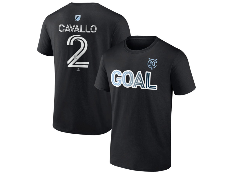 Men's New York City FC Goal #2 Nico Cavallo T-Shirt - Black