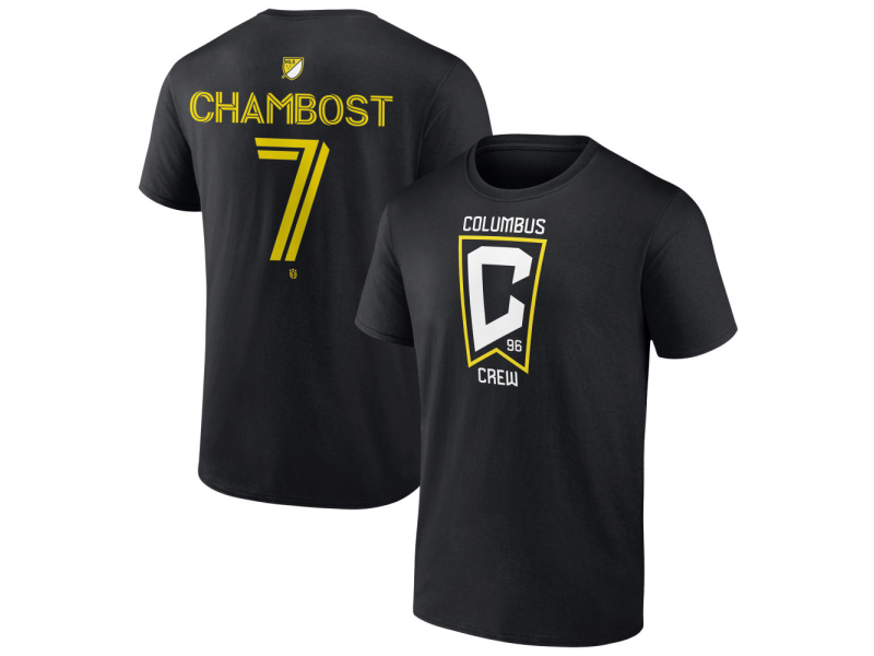 Men's Columbus Crew #7 Dylan Chambost Team Authentic T-Shirt - Black