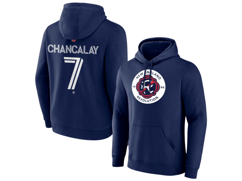 Youth New England Revolution #7 Tomas Chancalay Team Authentic Pullover Hoodie - Navy