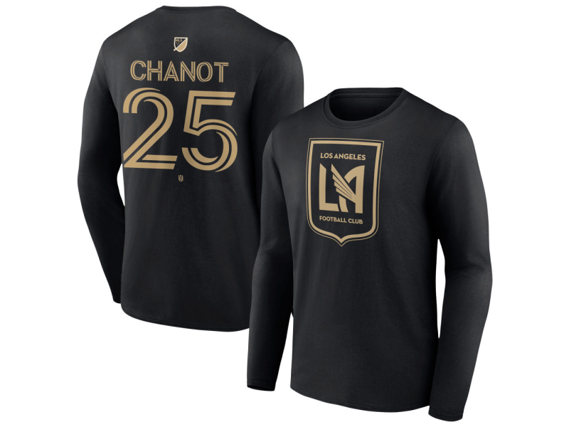 Youth LAFC #25 Maxime Chanot Team Authentic Long Sleeve T-Shirt - Black
