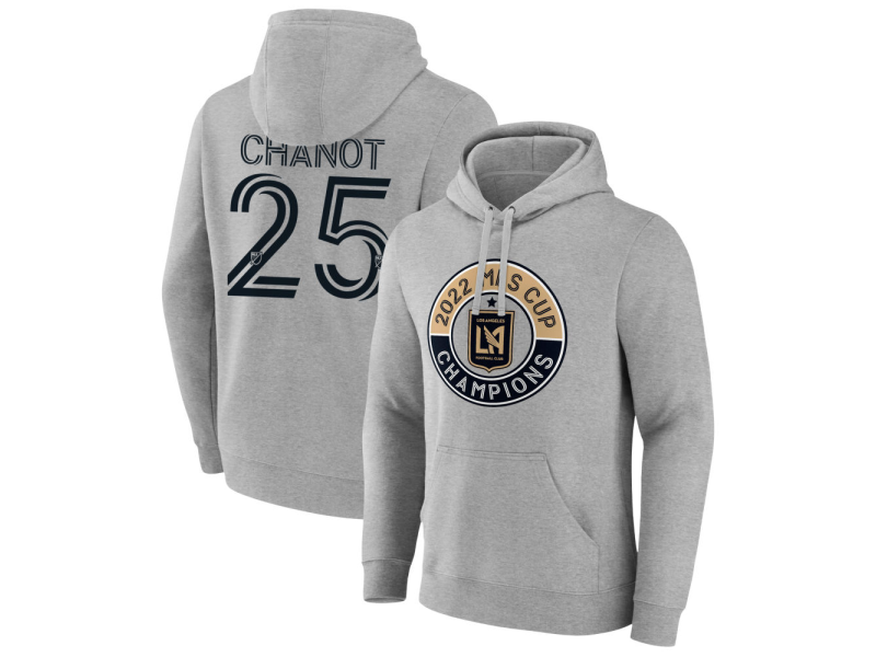 Men's LAFC The Game Is Everything #25 Maxime Chanot Pullover Hoodie - Gray