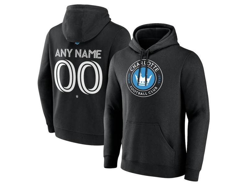Men's Charlotte FC Custom Team Authentic Pullover Hoodie - Black