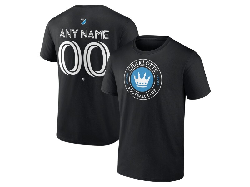 Men's Charlotte FC Custom Team Authentic T-Shirt - Black