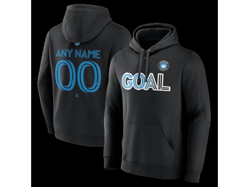 Men's Charlotte FC Goal Custom Pullover Hoodie - Black