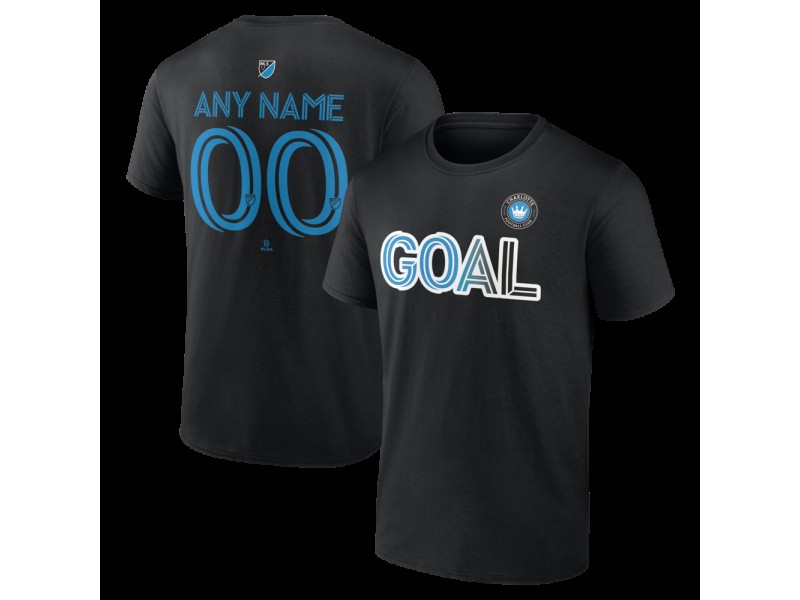 Youth Charlotte FC Goal Custom T-Shirt - Black