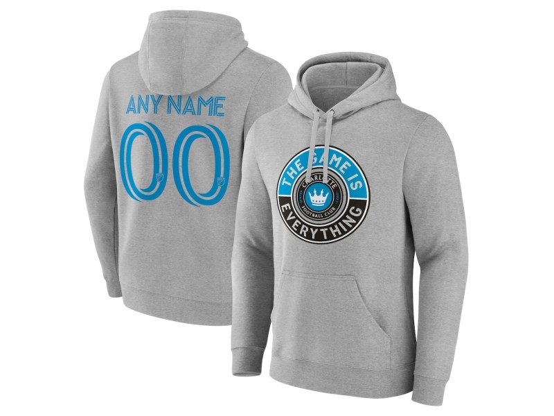 Men's Charlotte FC The Game Is Everything Custom Pullover Hoodie - Gray