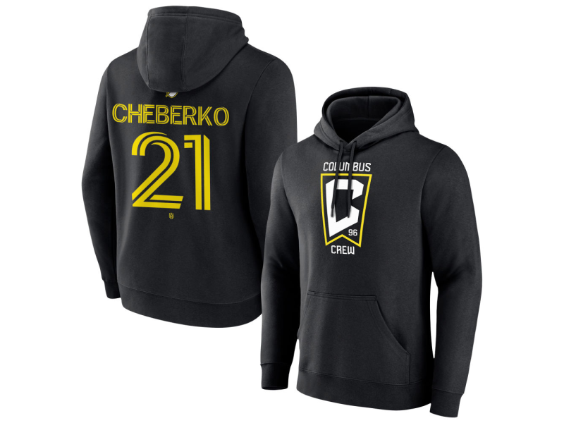 Men's Columbus Crew #21 Yevhen Cheberko Team Authentic Pullover Hoodie - Black
