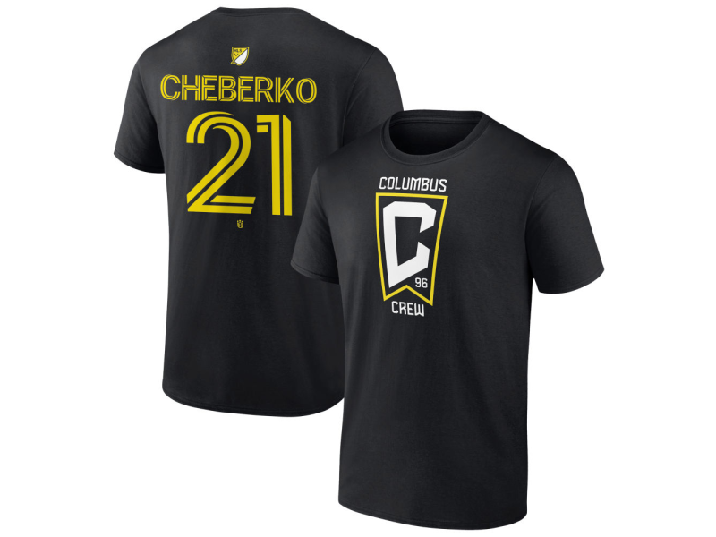 Youth Columbus Crew #21 Yevhen Cheberko Team Authentic T-Shirt - Black