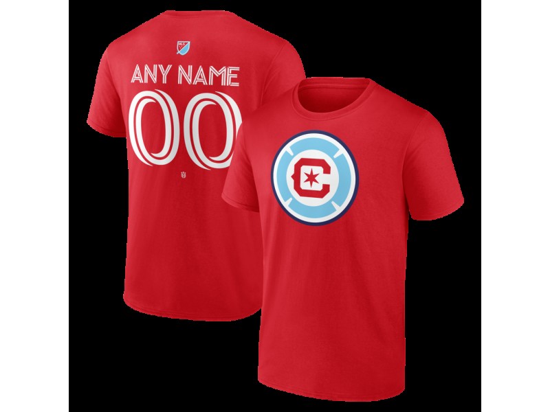 Men's Chicago Fire Authentic Stack Custom T-Shirt - Red