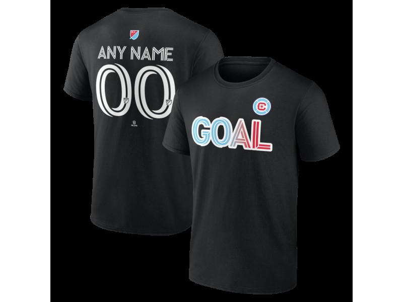 Men's Chicago Fire Goal Custom T-Shirt - Black