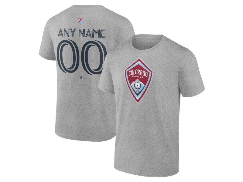 Men's Colorado Rapids Custom Team Authentic T-Shirt - Gray