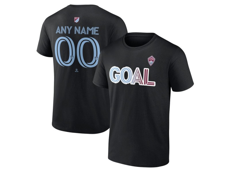 Men's Colorado Rapids Goal Custom T-Shirt - Black