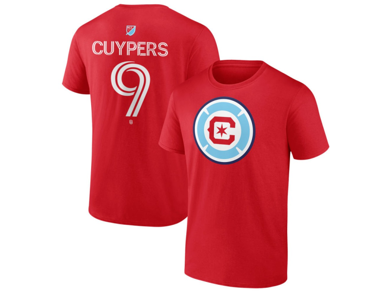 Men's Chicago Fire Authentic Stack #9 Hugo Cuypers T-Shirt - Red