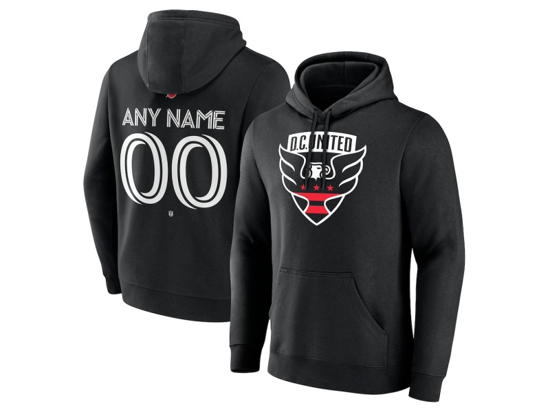 Men's D.C. United Custom Team Authentic Pullover Hoodie - Black