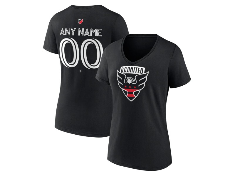 Women's D.C. United Custom Team Authentic V-Neck T-Shirt - Black