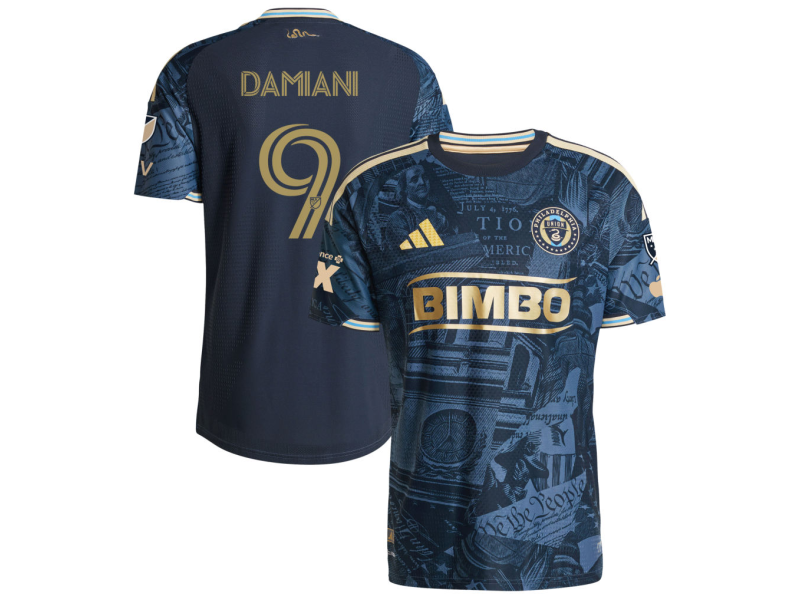 Bruno Damiani Philadelphia Union 2026 1776 Edition Player Version Jersey - Navy With Patch