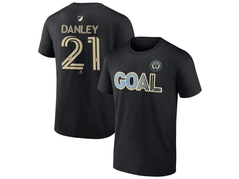 Men's Philadelphia Union Goal #21 Danley Jean-Jacques T-Shirt - Black