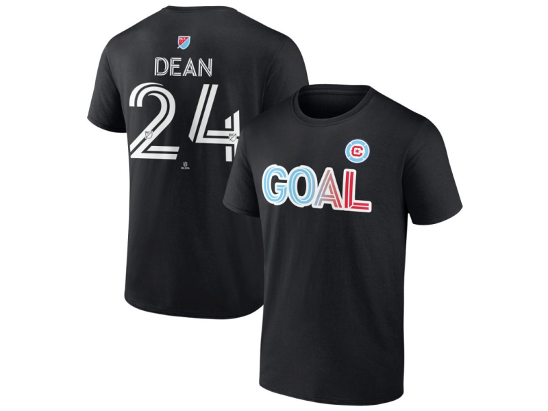 Men's Chicago Fire Goal #24 Jonathan Dean T-Shirt - Black