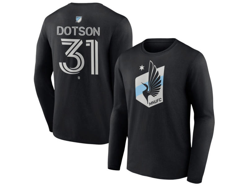 Men's Minnesota United FC #31 Hassani Dotson Team Authentic Long Sleeve T-Shirt - Black