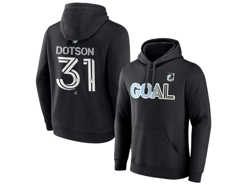 Men's Minnesota United FC Goal #31 Hassani Dotson Pullover Hoodie - Black