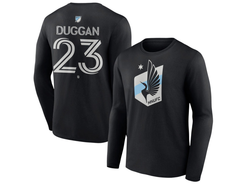 Youth Minnesota United FC #23 Morris Duggan Team Authentic Long Sleeve T-Shirt - Black