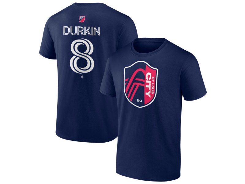 Men's St. Louis City SC #8 Chris Durkin Team Authentic T-Shirt - Navy