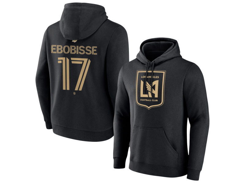 Men's LAFC #17 Jermey Ebobisse Team Authentic Pullover Hoodie - Black