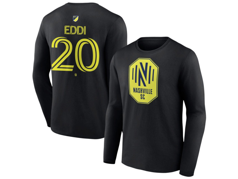 Youth Nashville SC #20 Edvard Tagseth Eddi Team Authentic Long Sleeve T-Shirt - Black