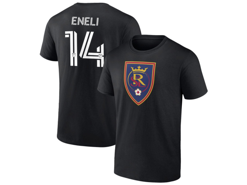 Men's Real Salt Lake #14 Emeka Eneli T-Shirt - Black