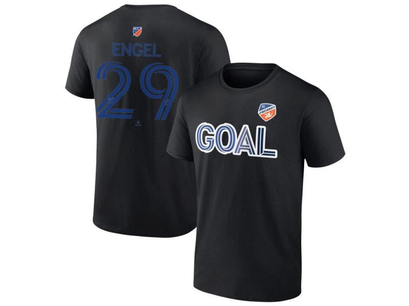 Youth FC Cincinnati Goal #29 Lukas Engel T-Shirt - Black