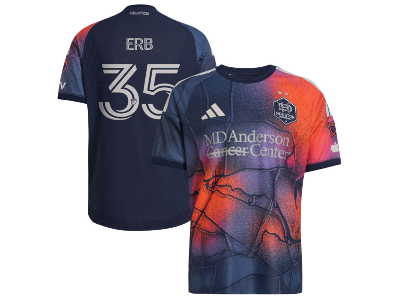 Logan Erb Houston Dynamo FC 2026 Mission Control Player Version Jersey - Blue With Patch