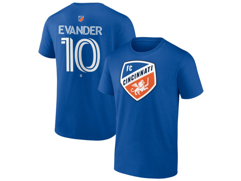Men's FC Cincinnati #10 Evander Team Authentic T-Shirt - Royal