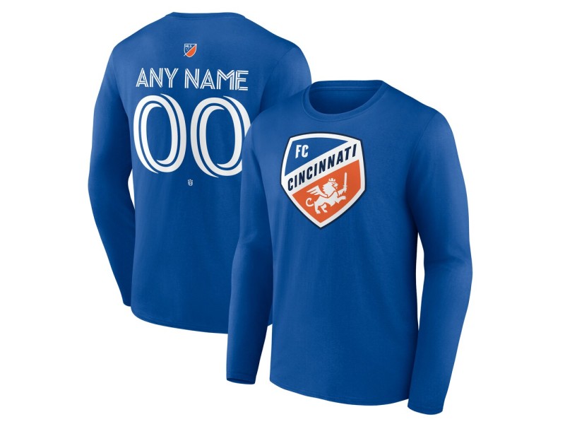 Men's FC Cincinnati Custom Team Authentic Long Sleeve T-Shirt - Royal