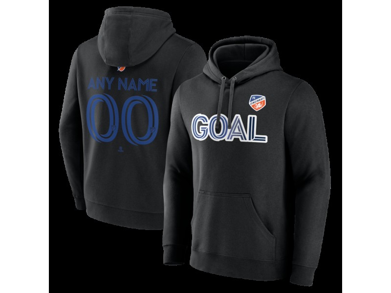 Men's FC Cincinnati Goal Custom Pullover Hoodie - Black