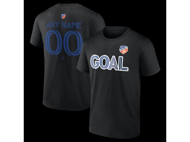 Men's FC Cincinnati Goal Custom T-Shirt - Black