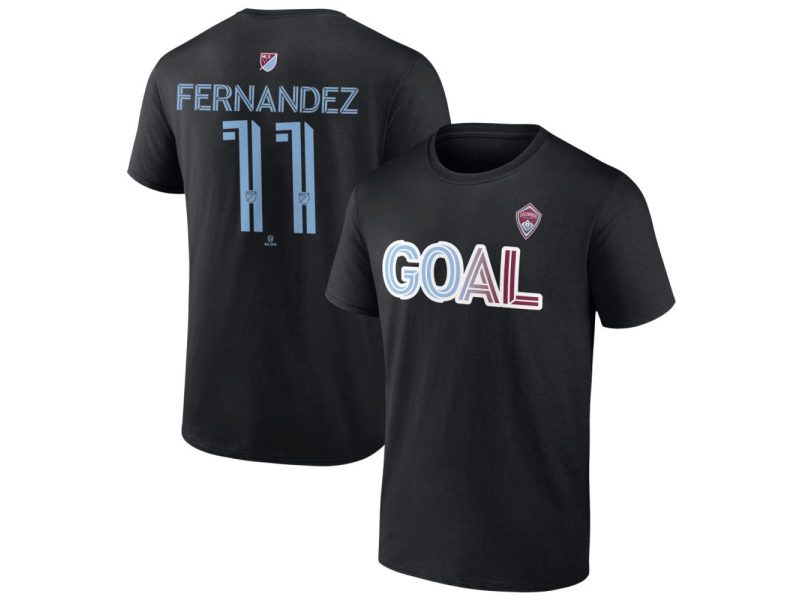 Youth Colorado Rapids Goal #11 Omir Fernandez T-Shirt - Black