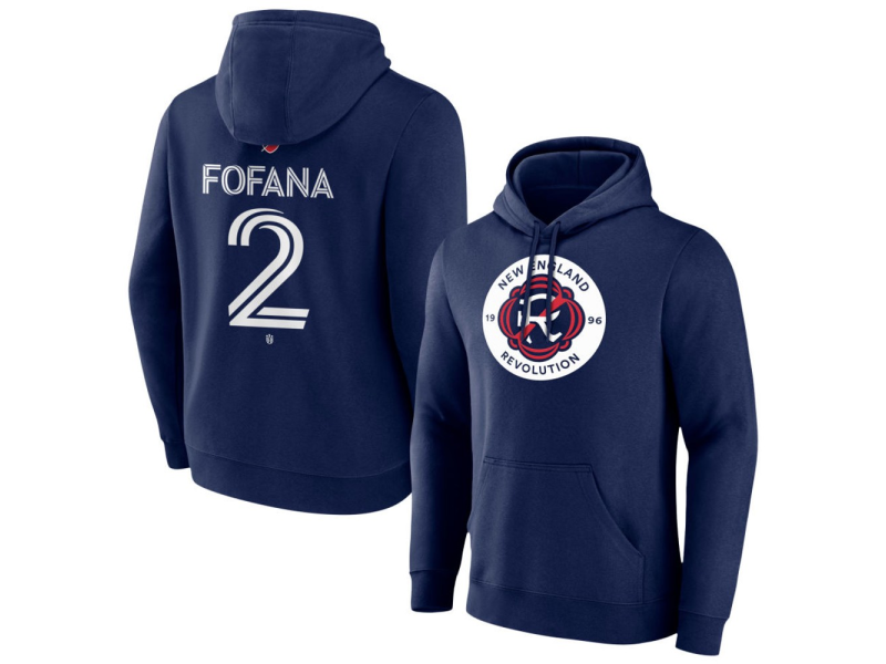 Men's New England Revolution #2 Mamadou Fofana Team Authentic Pullover Hoodie - Navy