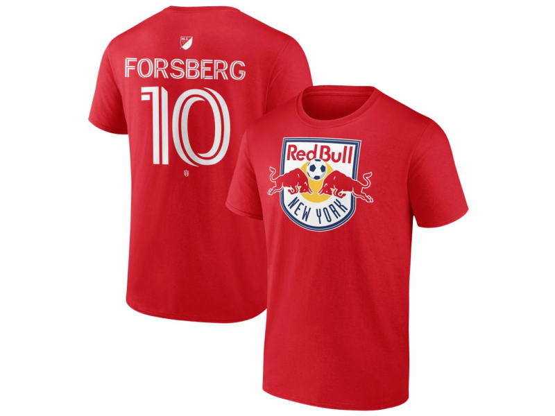 Men's New York Red Bulls #10 Emil Forsberg Team Authentic T-Shirt - Red