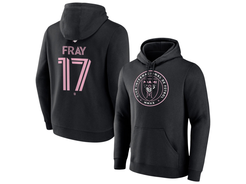 Men's Inter Miami CF Authentic Stack #17 Ian Fray Pullover Hoodie - Black