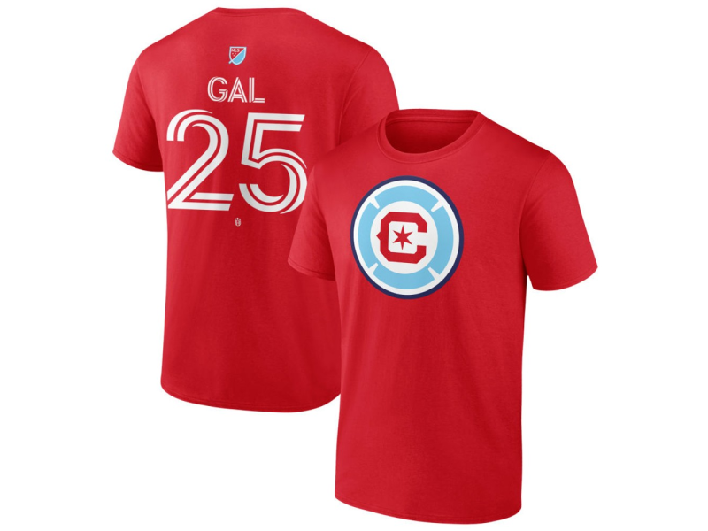Men's Chicago Fire Authentic Stack #25 Jeff Gal T-Shirt - Red