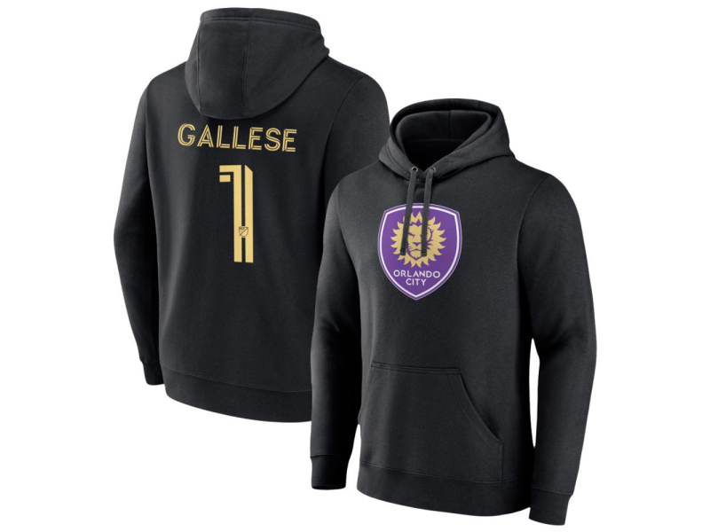 Men's Orlando City SC #1 Pedro Gallese Pullover Hoodie - Black