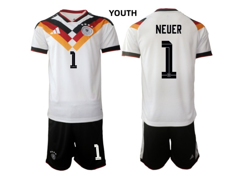 Youth NEUER Germany 2026 World Cup Home Fan Jersey - White
