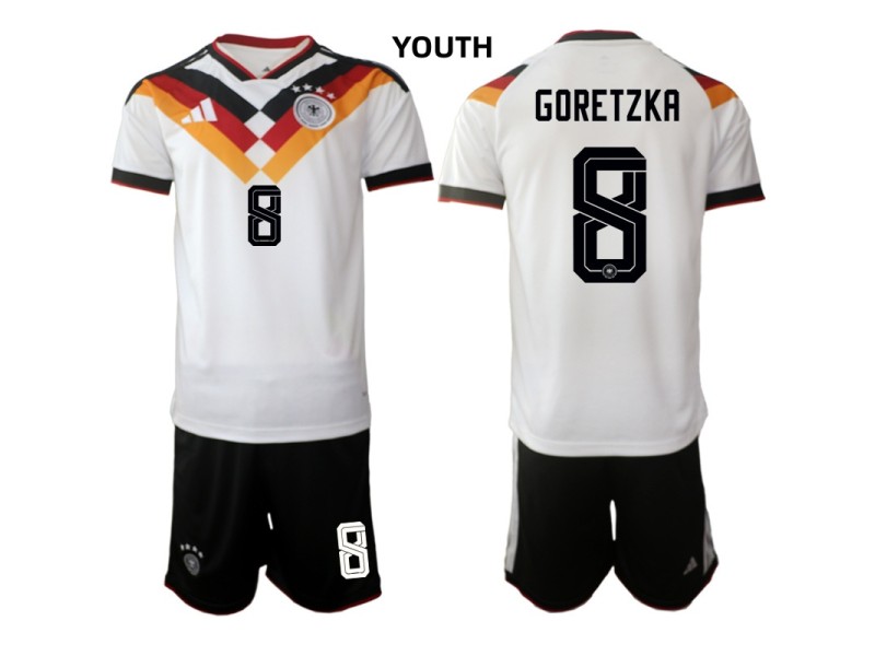 Youth GORETZKA Germany 2026 World Cup Home Fan Jersey - White