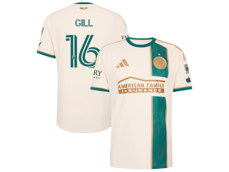 Adrian Gill Atlanta United FC 2026 Spirit Of '96 Player Version Jersey - Tan With Patch