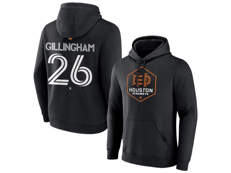 Men's Houston Dynamo FC Authentic Stack #26 Blake Gillingham Pullover Hoodie - Black