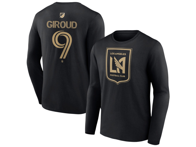 Men's LAFC #9 Olivier Giroud Team Authentic Long Sleeve T-Shirt - Black
