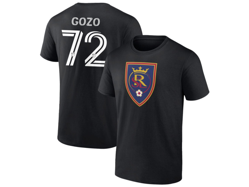 Men's Real Salt Lake #72 Zavier Gozo T-Shirt - Black