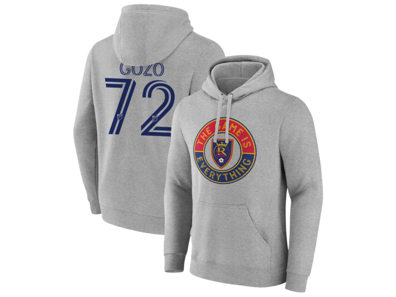 Men's Real Salt Lake The Game Is Everything #72 Zavier Gozo Pullover Hoodie - Gray