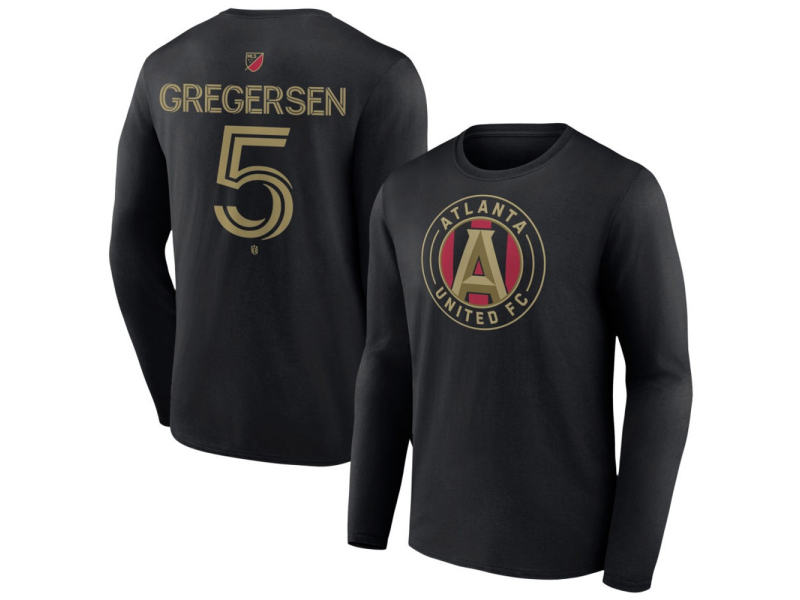Men's Atlanta United FC #5 Stian Gregersen Team Authentic Long Sleeve T-Shirt - Black