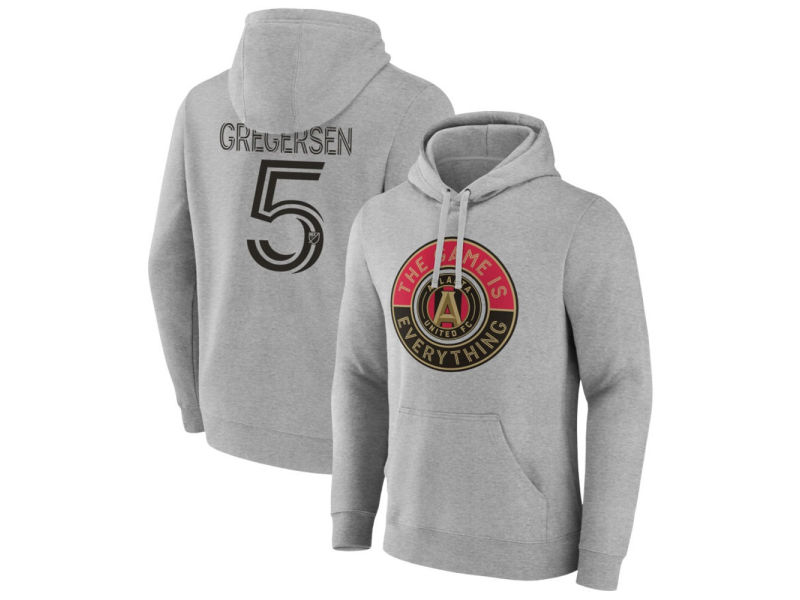 Men's Atlanta United FC The Game Is Everything #5 Stian Gregersen Pullover Hoodie - Gray